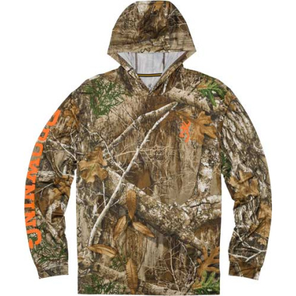BROWNING HOODED L-SLEEVE TECH T-SHIRT REALTREE EDGE XX-LRG<