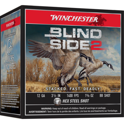 WINCHESTER BLIND SIDE 2 12GA 3.5" 1-5/8OZ #BB 25RD 10BX/CS