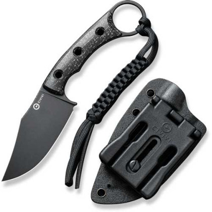 CIVIVI KNIFE MIDWATCH 3.39" BLK BURLAP MICARTA/BLK STNWSH