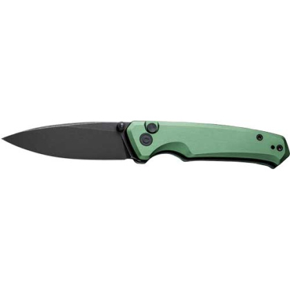CIVIVI KNIFE ALTUS 2.97" GREEN /BLK STONEWASH BUTTON LOCK