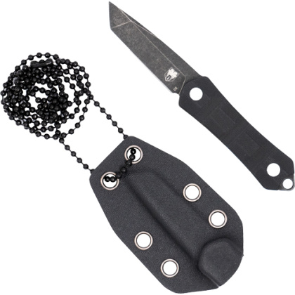 COBRATEC GUARDIAN NECK KNIFE 1.99" D2 STONEWASH TANTO W/SH