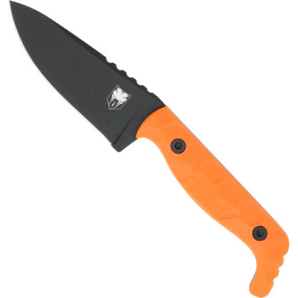 COBRATEC KINGPIN 4" FIXED BLD ORANGE D2 STEEL W/KYDEX SHEATH