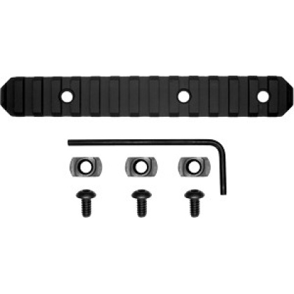GROVTEC RAIL SECTION M-LOK 6" 15 SLOT ALUMINUM BLACK
