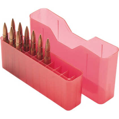 MTM AMMO BOX MEDIUM RIFLE 20-ROUNDS SLIP TOP STYLE CLRED