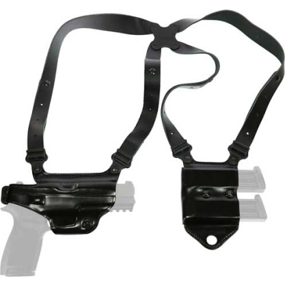 GALCO MIAMI SHOULDER SYSTEM RH LEATHER 1911 3-5" BLACK<