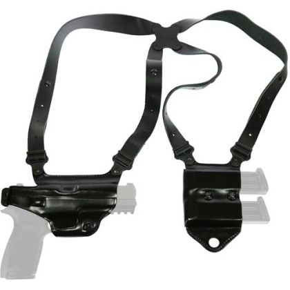 GALCO MIAMI II SHOULDER SYSTEM RH LEATHER S/A XD 9/40 4" BLK<