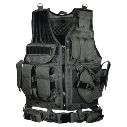 UTG TACTICAL VEST V547 BLACK LAW ENFORCEMENT