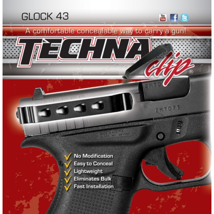 TECHNA CLIP HANDGUN RETENTION CLIP FOR GLOCK 43 RIGHT/LEFT
