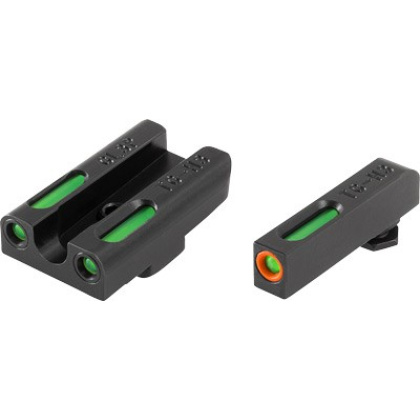 TRUGLO SIGHT SET FOR GLOCK 42/ 43 TFX PRO GRN/ORANGE OUTLINE