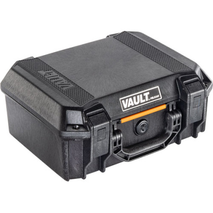 PELICAN VAULT MEDIUM PISTOL CASE W/ FOAM BLACK