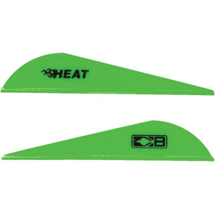 BOHNING HEAT VANE 2.5" SOLID NEON GREEN 36PK!