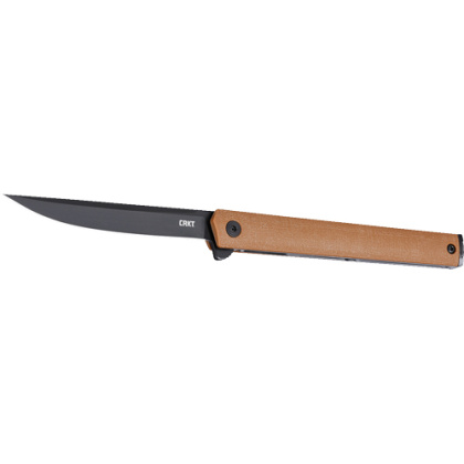 CRKT CEO FLIPPER 3.3" PLAIN EDGE DESERT TAN/BLACK AUS8!