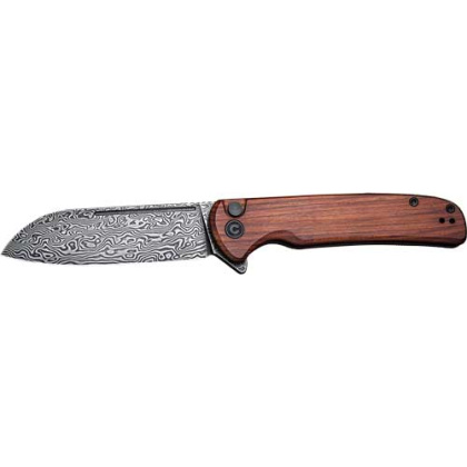 CIVIVI KNIFE CHEVALIER 3.46" CUIBOURTIA WOOD/BLK DAMASCUS!