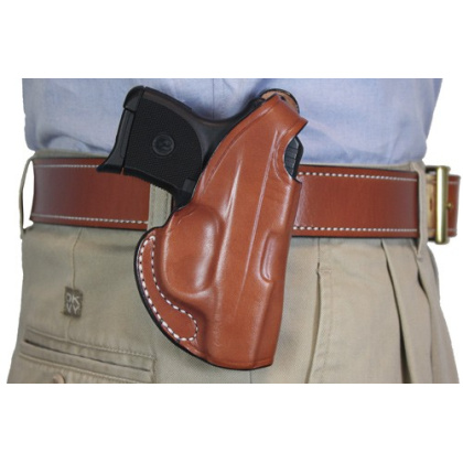 DESANTIS MAVERICK HOLSTER RH OWB LEATHER RUGER LCP TAN<