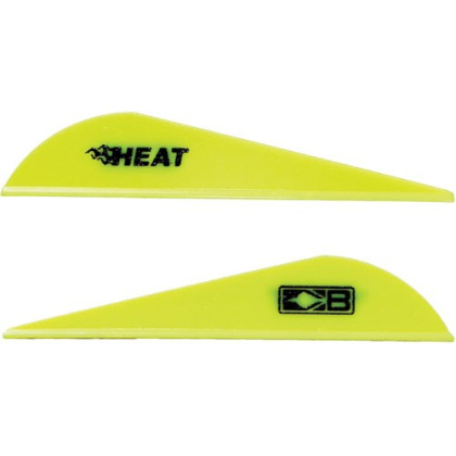 BOHNING HEAT VANE 2.5" SOLID NEON YELLOW 36PK!