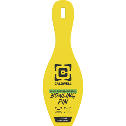 CALDWELL AR500 RIMFIRE BOWLING PIN TARGET 1/4" YELLOW