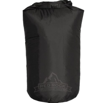 RED ROCK ROLL TOP DRY BAG 25 LITER WATERPROOF BLACK