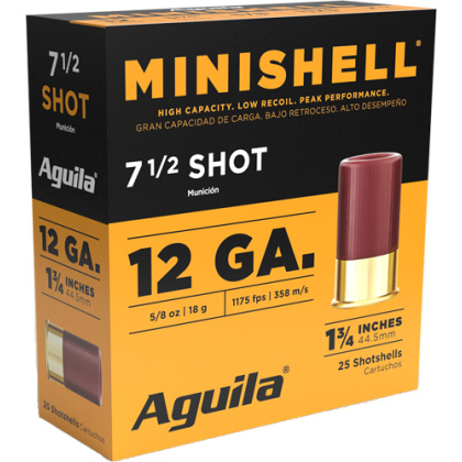 AGUILA MINI-SHELL 12GA 1.75" 5/8OZ #7.5 25RD 10BX/CS