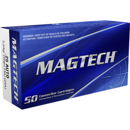 MAGTECH 25 ACP 50GR FMJ 50RD 20BX/CS