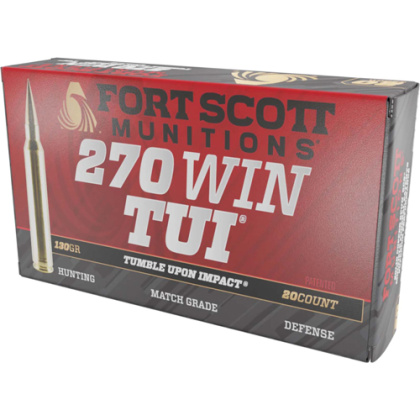 FORT SCOTT 270 WIN 130GR TUI SOLID COPPER 20RD 10BX/CS