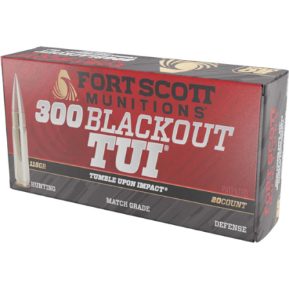 FORT SCOTT 300 AAC 115GR TUI SOLID COPPER 20RD 25BX/C