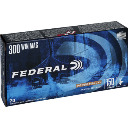 FEDERAL POWER-SHOK 300 WIN MAG 150GR SP 20RD 10BX/CS