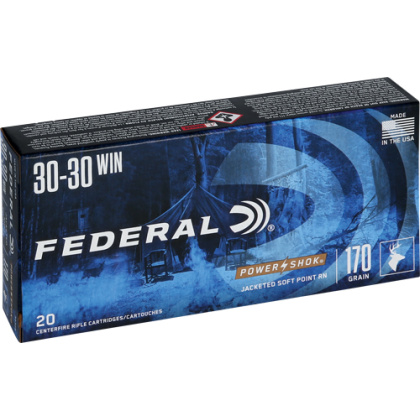 FEDERAL POWER-SHOK 30-30 WIN 170GR RN 20RD 10BX/CS