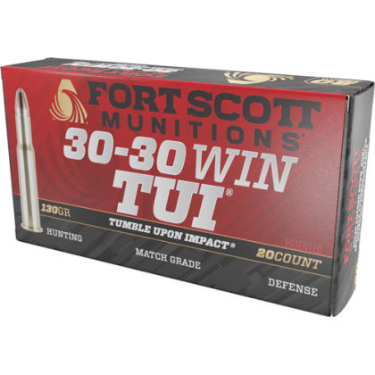 FORT SCOTT 30-30 WIN 130GR TUI SOLID COPPER 20RD 10BX/CS