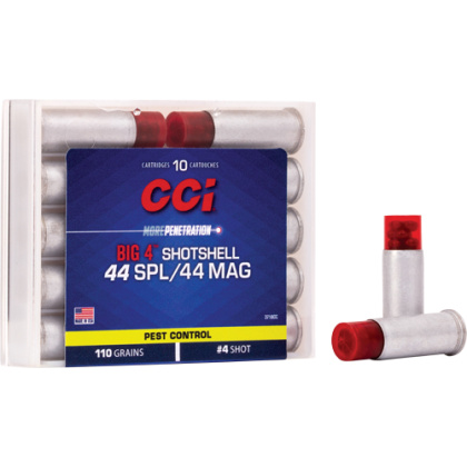 CCI SHOTSHELL 44 REM MAG 140GR #4 SHOT 10RD 20BX/CS