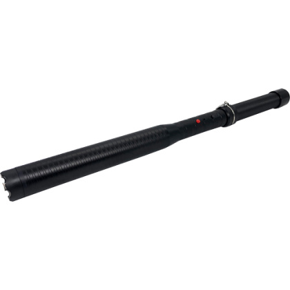 GUARD DOG TITAN METAL BATON W/ TAC LIGHT 750K VOLTS BLACK