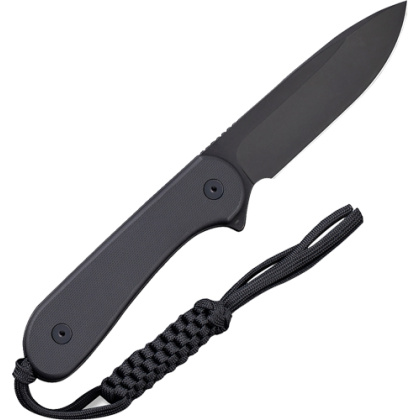 CIVIVI KNIFE ELEMENTUM 3.98" FIXED BLACK G10/BLACK D2