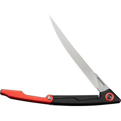 CIVIVI KNIFE SHAWKA 5.81" BLACK RED FOLDING FILLET KNIFE