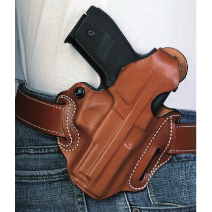 DESANTIS THUMB BREAK SCABBARD RH OWB LEATHER M&P SHLD 9 TAN<