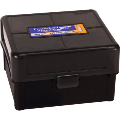 FRANKFORD ARSENAL AMMO BX 223 100 RNDS BLK/SMOKE HINGE TOP