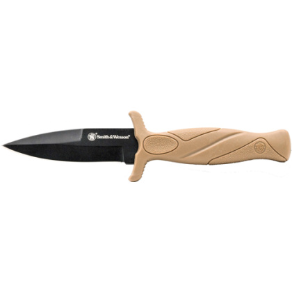 S&W KNIFE FDE BOOT KNIFE 2.75" BLADE W/FDE SHEATH & CLIP