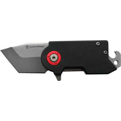 S&W KNIFE BENJI FOLDING BLADE 4.25" TOTAL LENGTH W/BTTL OPNR