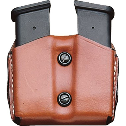 DESANTIS DOUBLE MAG POUCH OWB LTHR FITS GLOCK 17/19/23/22 TN