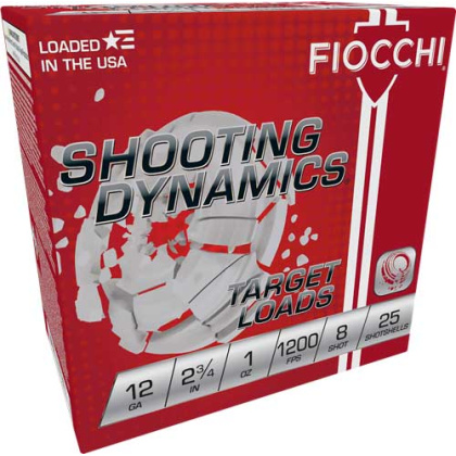 FIOCCHI 12GA 2.75" 1OZ #8 1200FPS 250RD CASE LOT