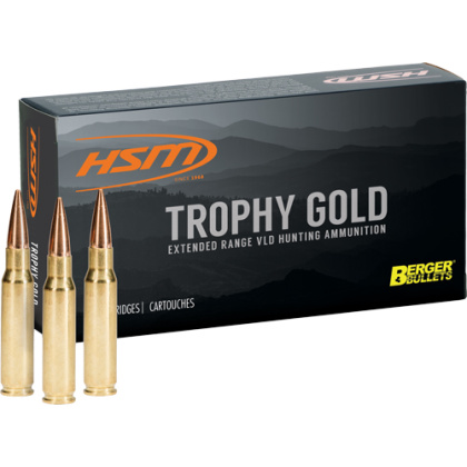 HSM TROPHY GOLD 243 WIN 95GR BERGER MATCH VLD 20RD 25BX/CS