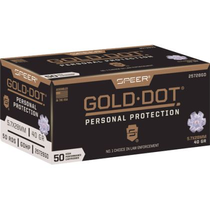 SPEER GOLD DOT 5.7X28 40GR GDHP 50RD 10BX/CS <