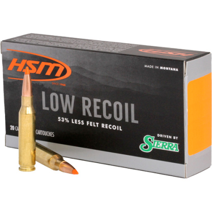 HSM LOW RECOIL 270 WIN 130GR SBT 20RD 20BX/CS