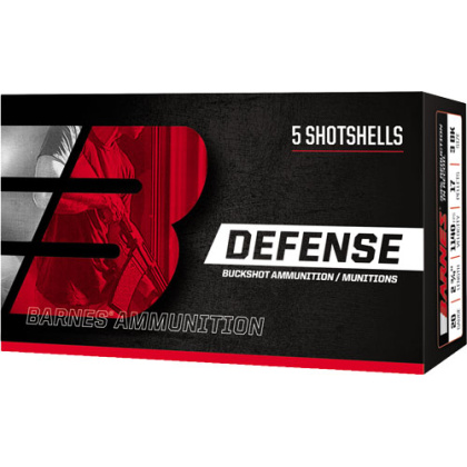 BARNES DEFENSE BUCK SHOT 20GA 2.75" #3 BUCK 5RD 20BX/CS