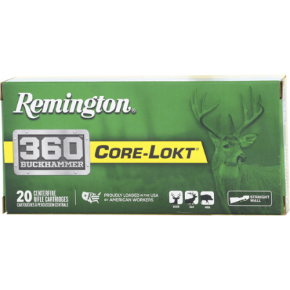 REMINGTON 360 BUCKHAMMER 180GR CORE-LOKT SP 20RD 10BX/CS