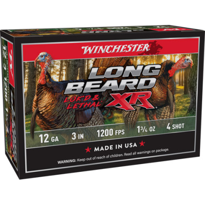 WINCHESTER LONG BEARD XR 12GA 3" 1-3/4OZ #4 10RD 10BX/CS