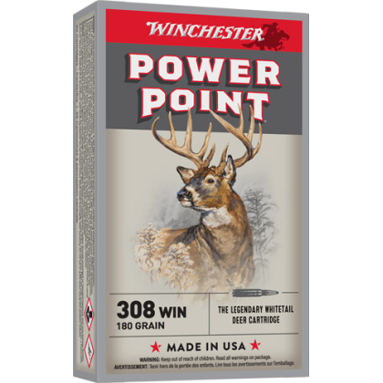 WINCHESTER SUPER-X 308 WIN 180GR POWER POINT 20RD 10BX/CS
