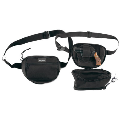 BULLDOG FANNY PACK HOLSTER FOR MED GUN BLK 10" W/ UNIV HOLSTR