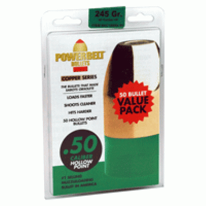 CVA POWERBELT BULLETS HP 50 CALIBER 245GR 50-COUNT<