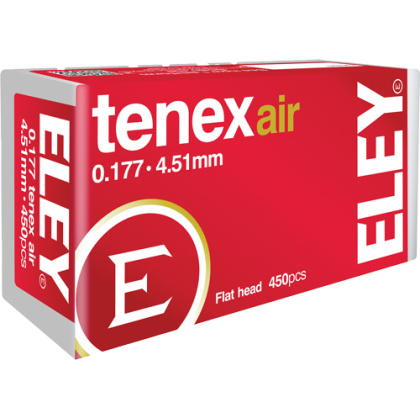 ELEY TENEX AIR PELLETS 177 4.51MM 8.2 GRAINS 450-PACK