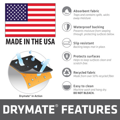 DRYMATE CLEANING PAD 16"X20" PISTOL SIZE CHARCOAL