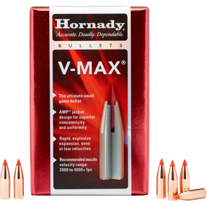 HORNADY BULLETS 17 CAL .172 20GR V-MAX 100CT 40BX/CS